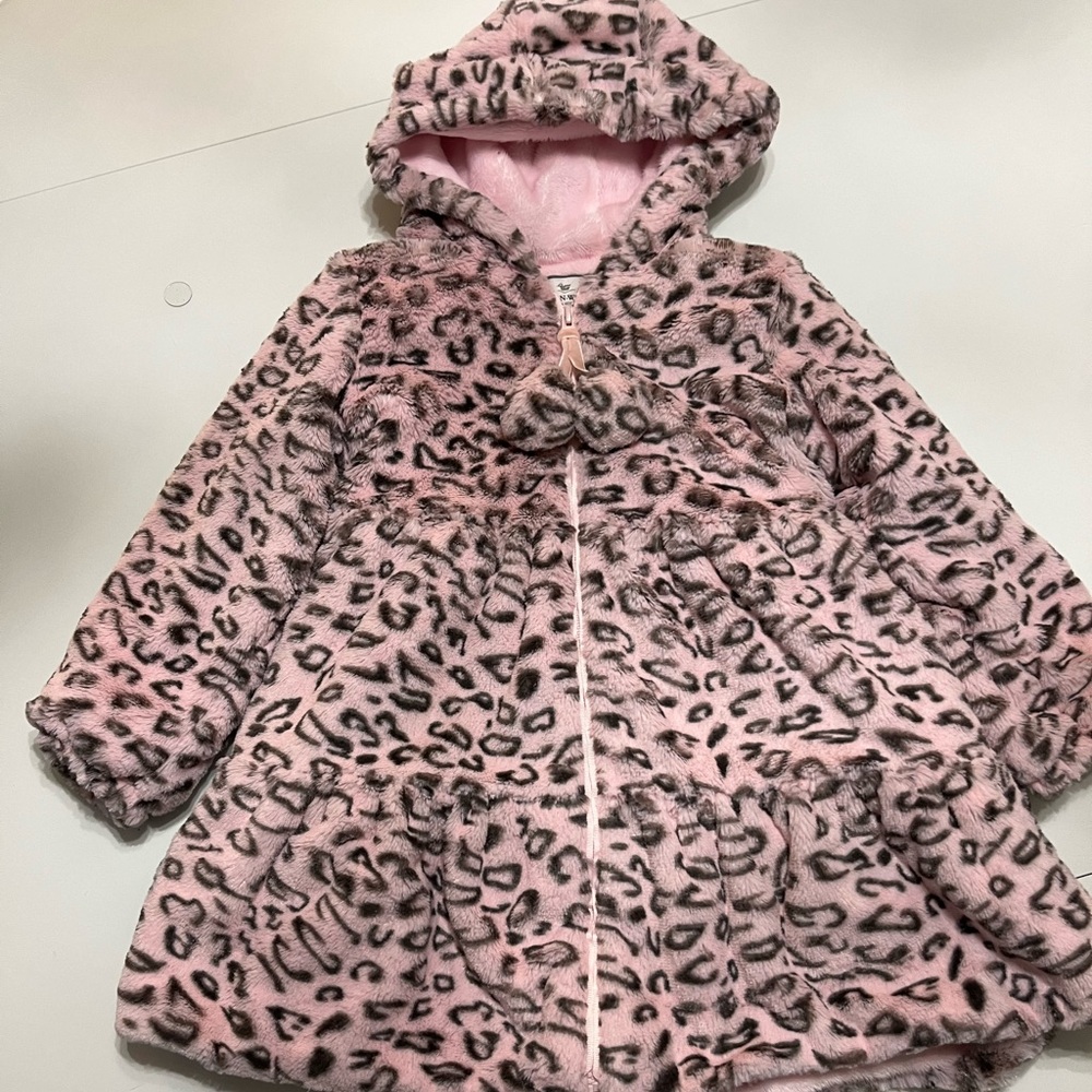 Light pink cheetah print princess coat
